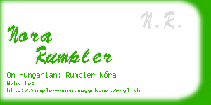 nora rumpler business card